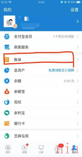 支付宝2020年度账单查询入口