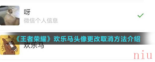 《王者荣耀》欢乐马头像更改取消方法介绍