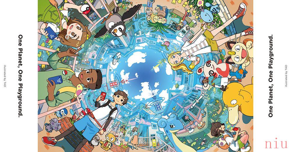 《Pokemon GO》纪念5 周年于日本各车站展示全景透视插画广告