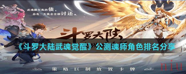 《斗罗大陆武魂觉醒》公测魂师角色排名分享