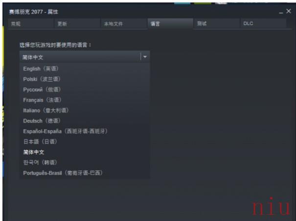 《赛博朋克2077》中文语音包设置方法