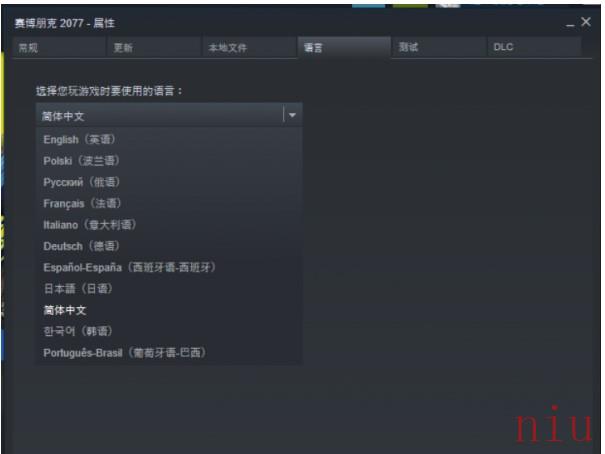 《赛博朋克2077》中文设置方法